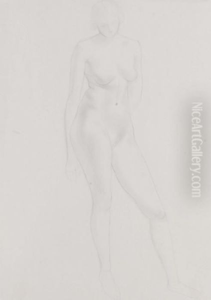 Nu De Face Oil Painting by Andre Derain