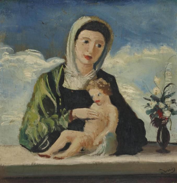 La Vierge Et L'enfant (d'apres Bellini) Oil Painting by Andre Derain