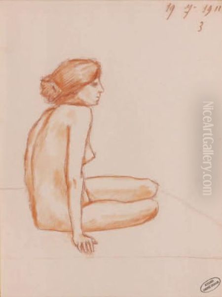 Etude De Nu Oil Painting by Andre Derain