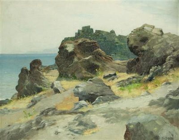 Ischia Oil Painting by Xaver Frantisek Diblik