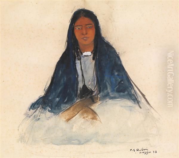 Femme Du Hoggar Oil Painting by Paul Elie Dubois