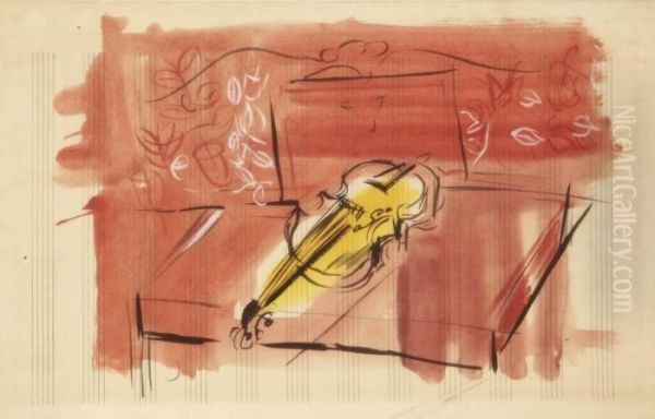 Le Violon Oil Painting by Raoul Dufy