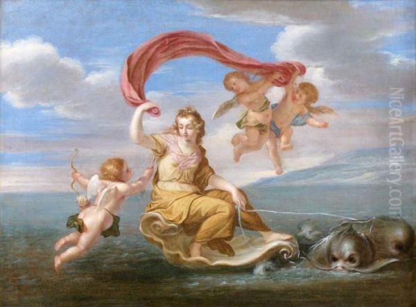 Le Triomphe D'amphitrite Oil Painting by Charles Alphonse Dufresnoy