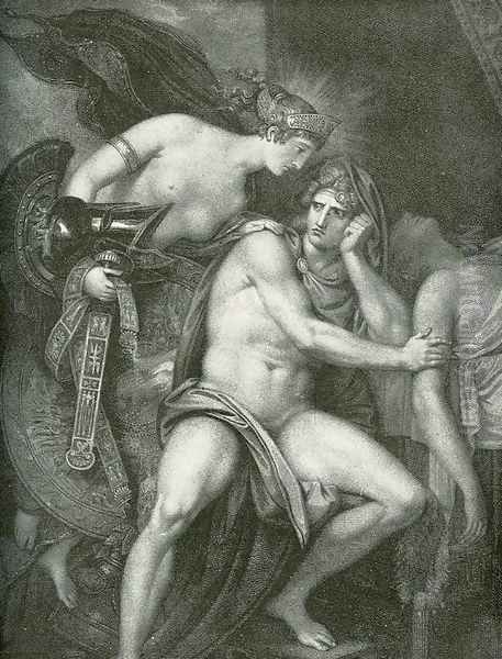 Thetis Bringing the Armor to Achilles Oil Painting by Benjamin West