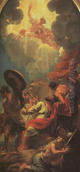 Central panel of a triptych (study for a window at St. Paul's Church, Birmingham) Oil Painting by Benjamin West