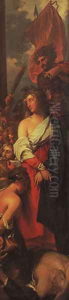 Right panel of a triptych (study for a window at St. Paul's Church, Birmingham) Oil Painting by Benjamin West