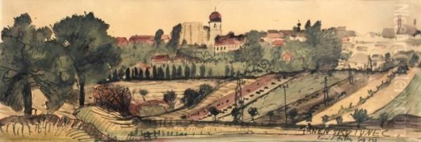 Panensky Tynec Oil Painting by Emil Filla