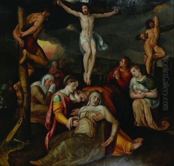 Christus Aan Het Kruis Oil Painting by Frans Floris
