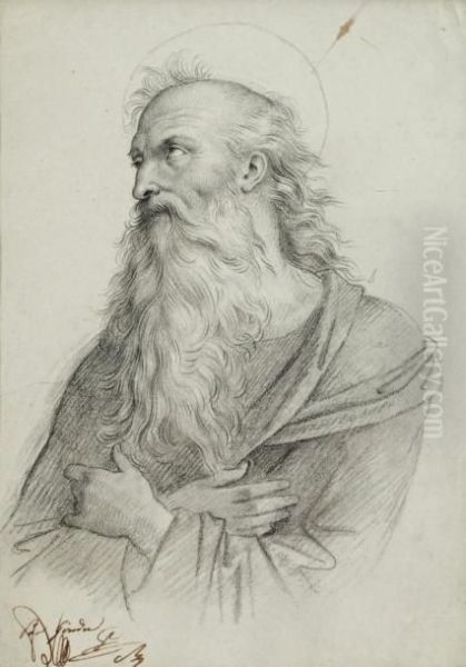 Saint Benoit Oil Painting by Anne-Louis Girodet de Roucy-Triosson