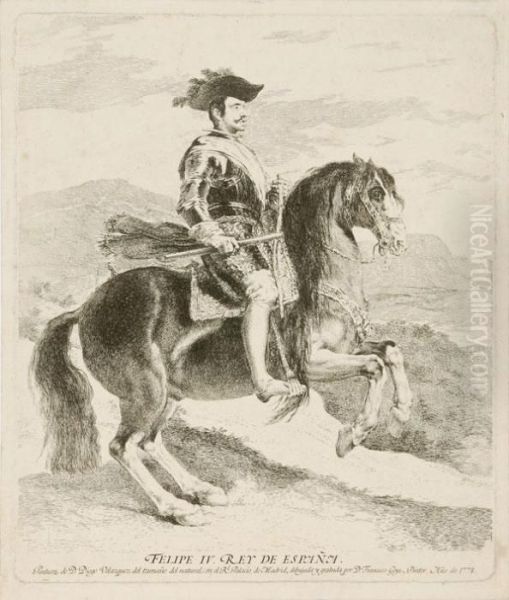Felipe Iv, Rey De Espana Oil Painting by Francisco Goya Fuendetodos