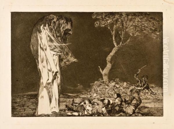 Por Temor No Pierdas Honor (disparate De Miedo) Oil Painting by Francisco Goya Fuendetodos