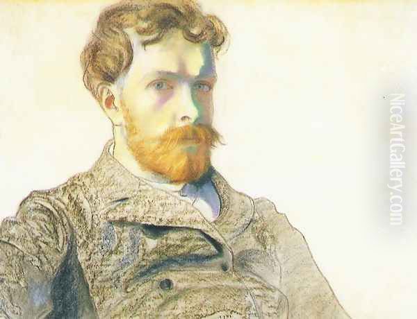Self-Portrait Oil Painting by Stanislaw Wyspianski