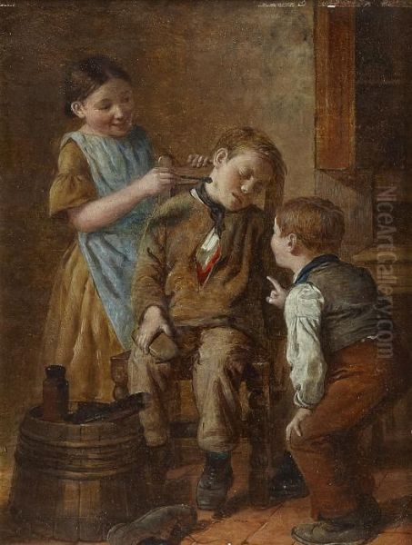 Caught Napping Oil Painting by William Hemsley