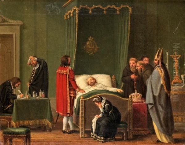 K: Carl Viii Och Sturen Oil Painting by Pehr Hillestrom
