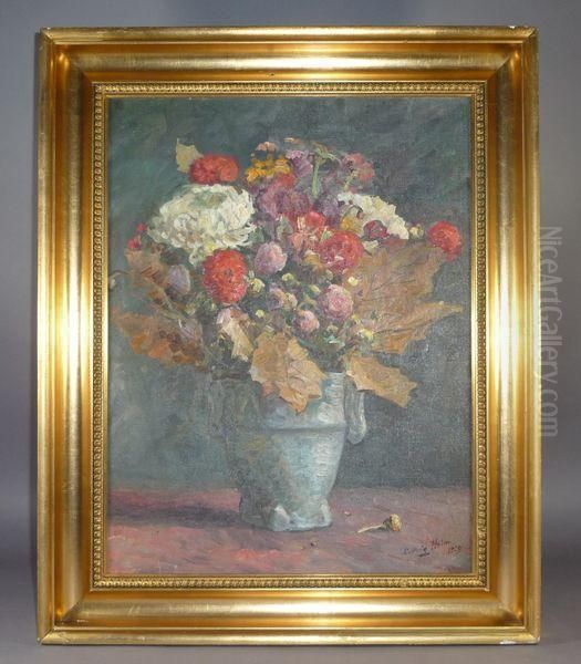 < Bouquet De Fleurs >. Oil Painting by Ludvig Holm < Bouquet De Fleurs >. Oil Painting by Ludvig Holm