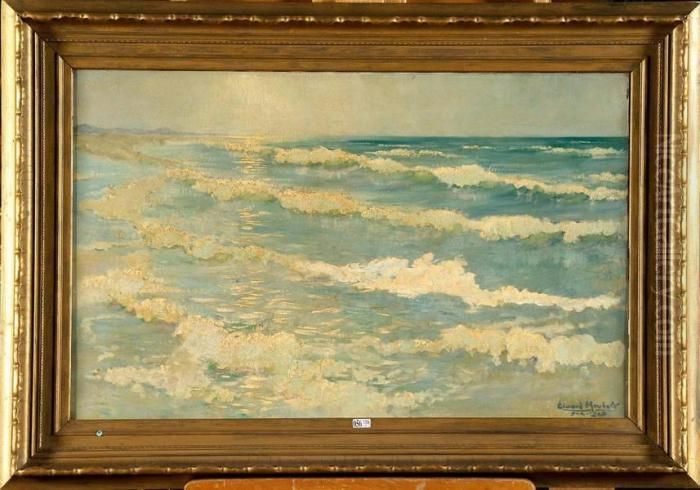 Les Vagues Oil Painting by Eduard Houbolt