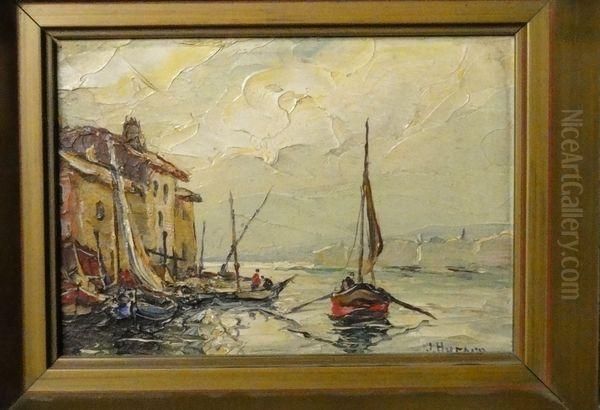 Le Port Des Martigues Oil Painting by Joseph Hurard