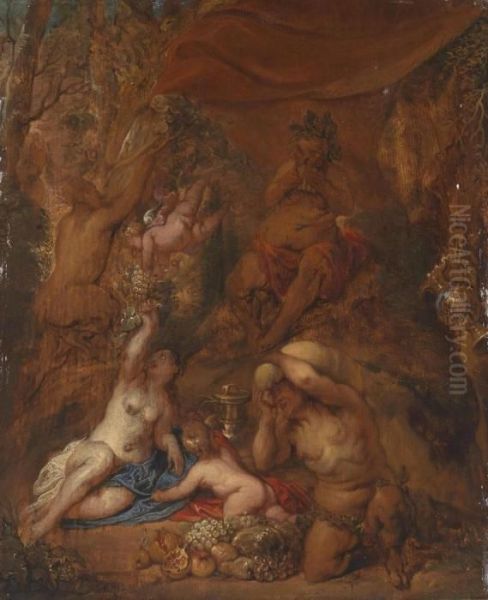 Bacchanal Oil Painting by Jacob Jordaens
