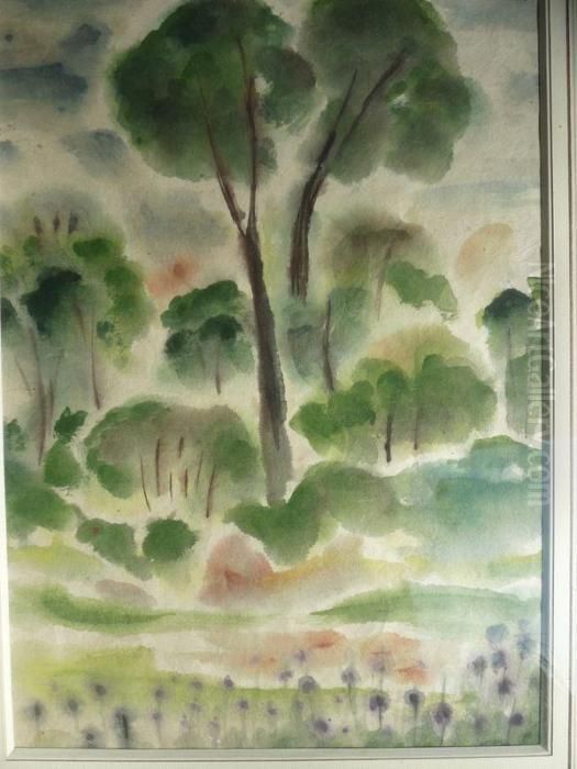 Les Pins Oil Painting by Jecheskiel Dawid Kirszenbaum