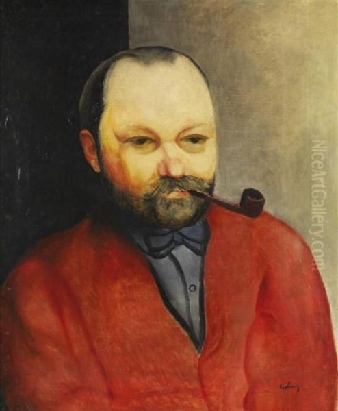 L'homme A La Pipe Oil Painting by Jean Kisling