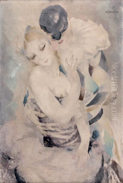 Elegante Et Arlequin Oil Painting by Micao Kono