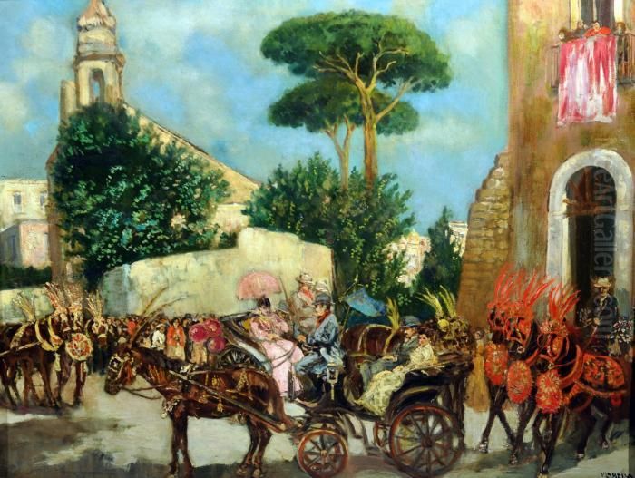 In Carrozza Oil Painting by Vincenzo La Bella