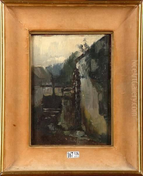 Moulin A Eau Oil Painting by Paul Leduc