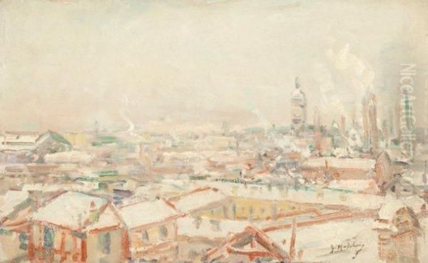 paysage D'hiver Oil Painting by Gustave Madelain