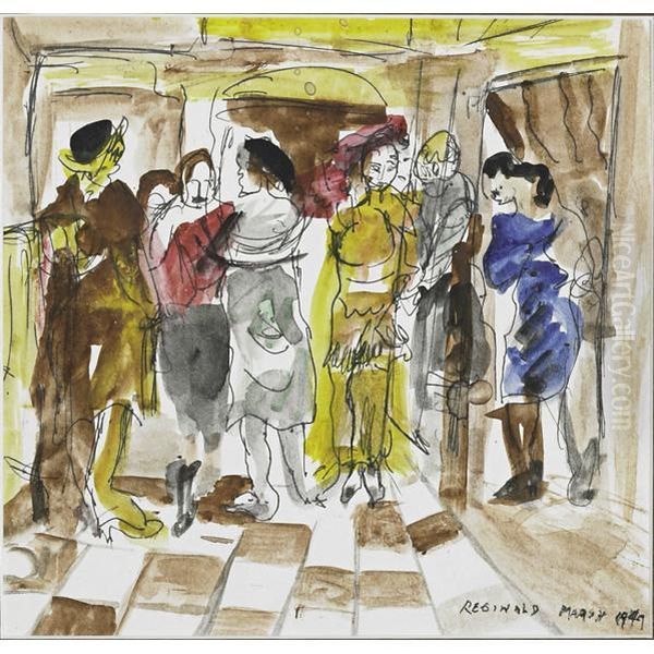 Untitled Oil Painting by Reginald Marsh