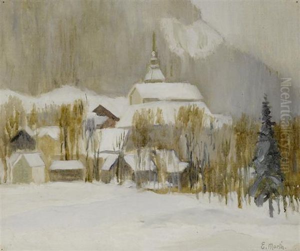 Paysage Hivernal: Abondance Oil Painting by Eugene Louis Martin Paysage Hivernal: Abondance Oil Painting by Eugene Louis Martin