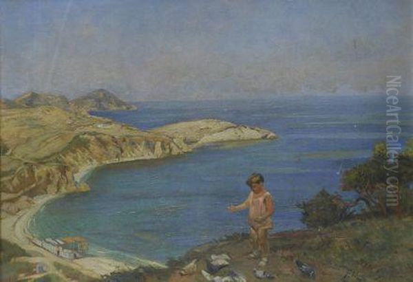 Isola D'elba Oil Painting by Filippo Martori Savini