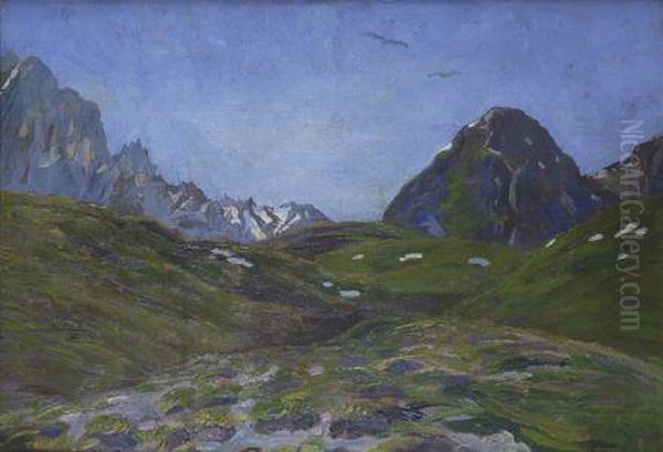 Paesaggio Montano Oil Painting by Giuseppe Mascarini