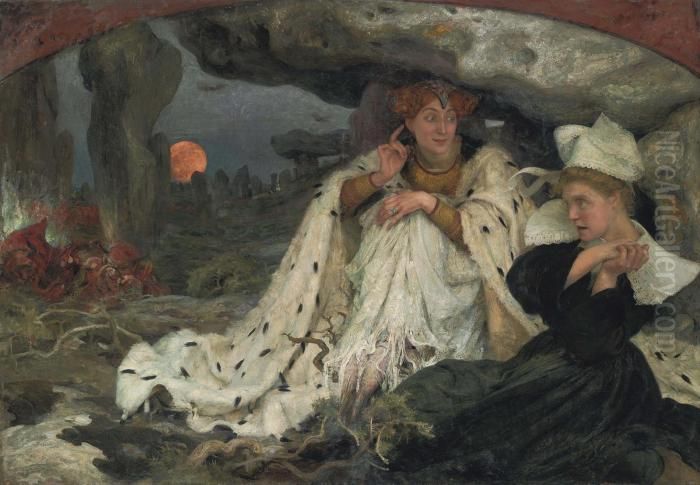 La Legende Bretonne Oil Painting by Edgard Maxence