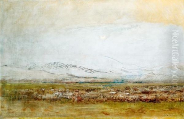 Derengo Fenyek Oil Painting by Laszlo Mednyanszky