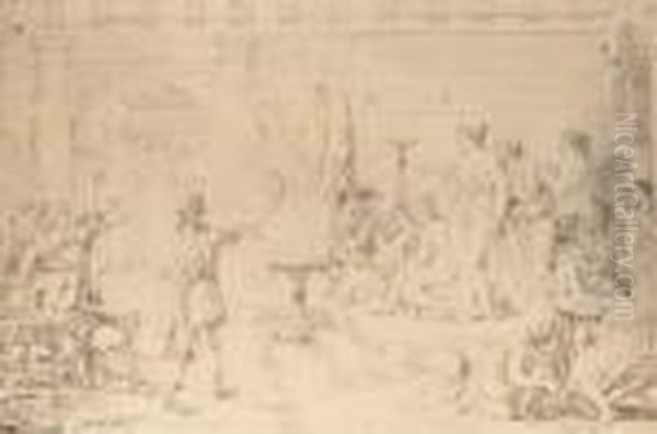 Zeuxis Choisissant Comme Modele Les Plus Belles Filles De Crotone Oil Painting by Nicolas Andre Monsiau