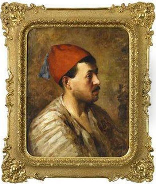 Turkischer Kaufmann Oil Painting by Leopold Carl Muller