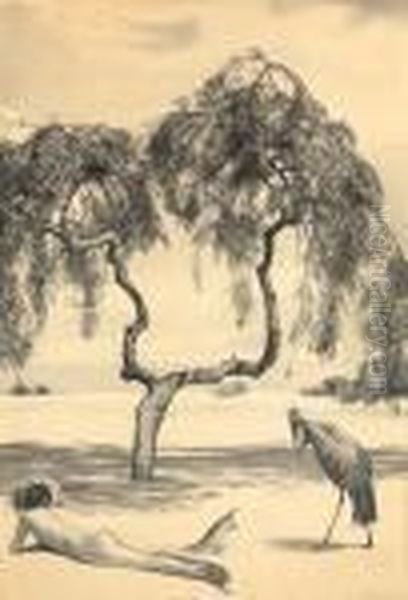 In Der Mittagssonne Oil Painting by Richard Muller