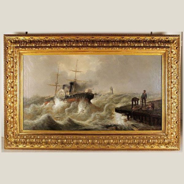 Marina Oil Painting by Francois Etienne Musin
