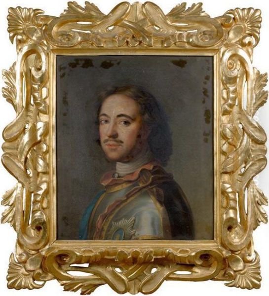 Portrait Du Tzar Pierre Le Grand Oil Painting by Jean-Marc Nattier
