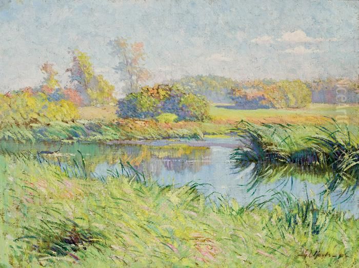Newburyport Marshes Oil Painting by George Loftus Noyes