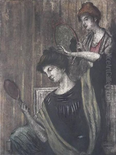 Osterlind- Dressing Room Oil Painting by Allan Osterlind