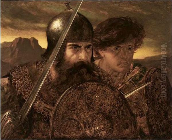 Warriors Oil Painting by Joseph Noel Paton