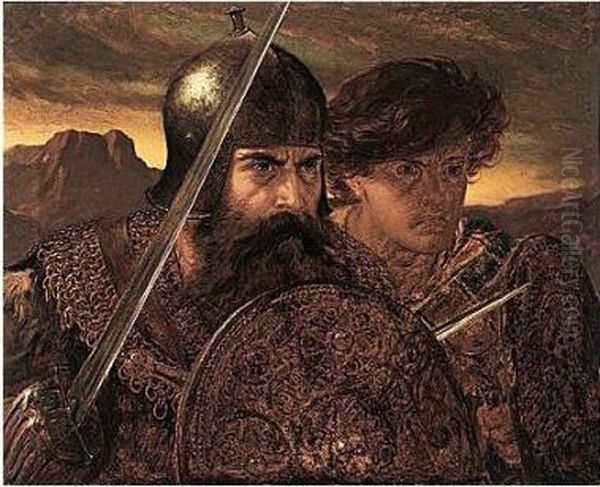 Warriors Oil Painting by Joseph Noel Paton