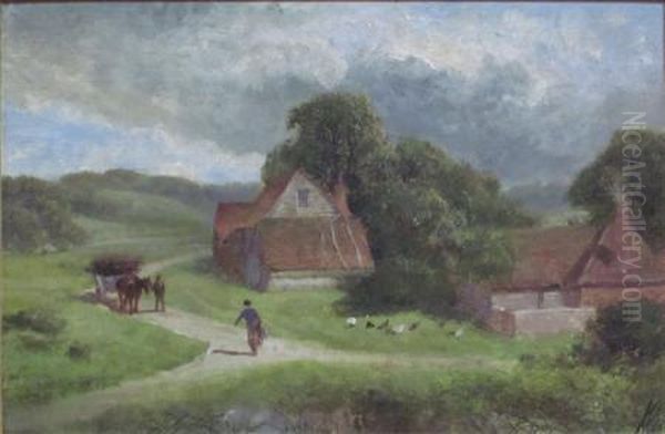 Hambledon Common, Surrey Oil Painting by James Peel