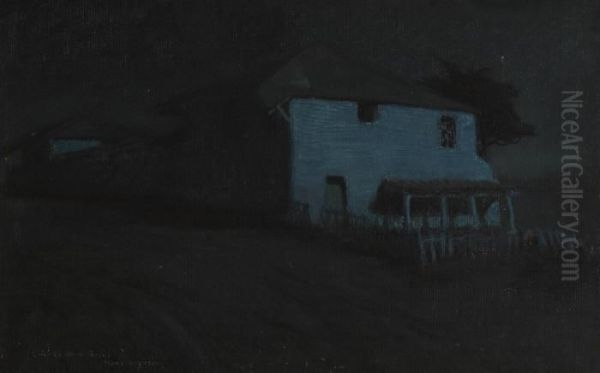 Custom House, Monterey Oil Painting by Charles Rollo Peters