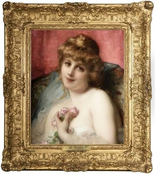 A Secret Admirer Oil Painting by Etienne Adolphe Piot
