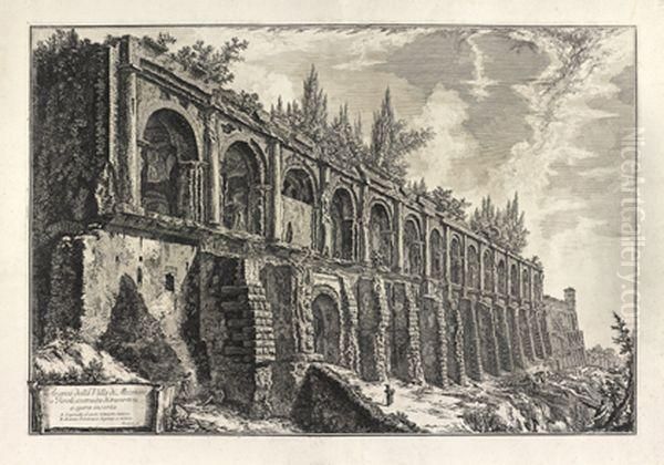 Avanzi Della Villa Di Mecenate A Tivoli Oil Painting by Giovanni Battista Piranesi