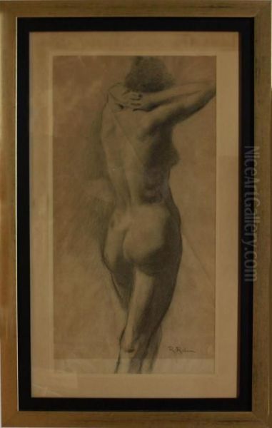 Desnudo Femenino Oil Painting by Roman Ribera Cirera