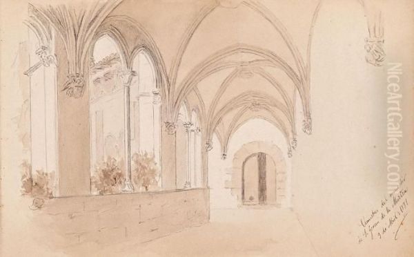 Vistas De Valls, Vallromanas, La
 Roca, Palafolls, La Cartuja De Montealegre Y Monasterio De San Jeronimo
 De La Murtra Oil Painting by Luis Rigalt Y Farriols