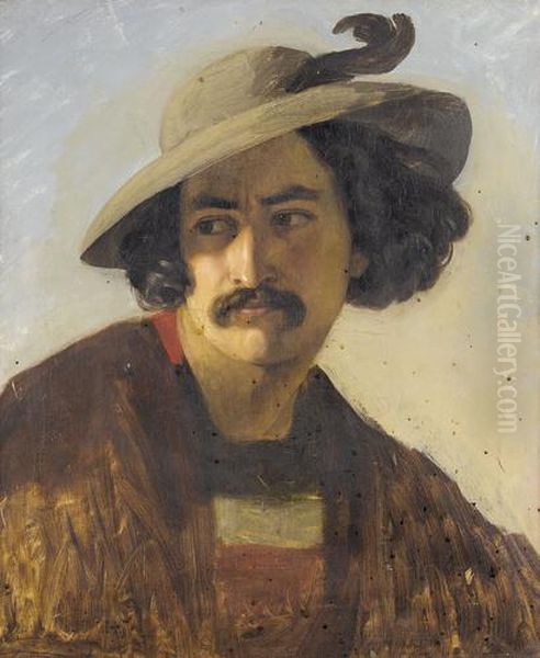 Brustbildnis Eines Briganten Oil Painting by Louis-Leopold Robert